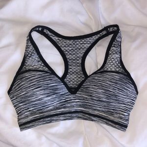 Gray sports bra